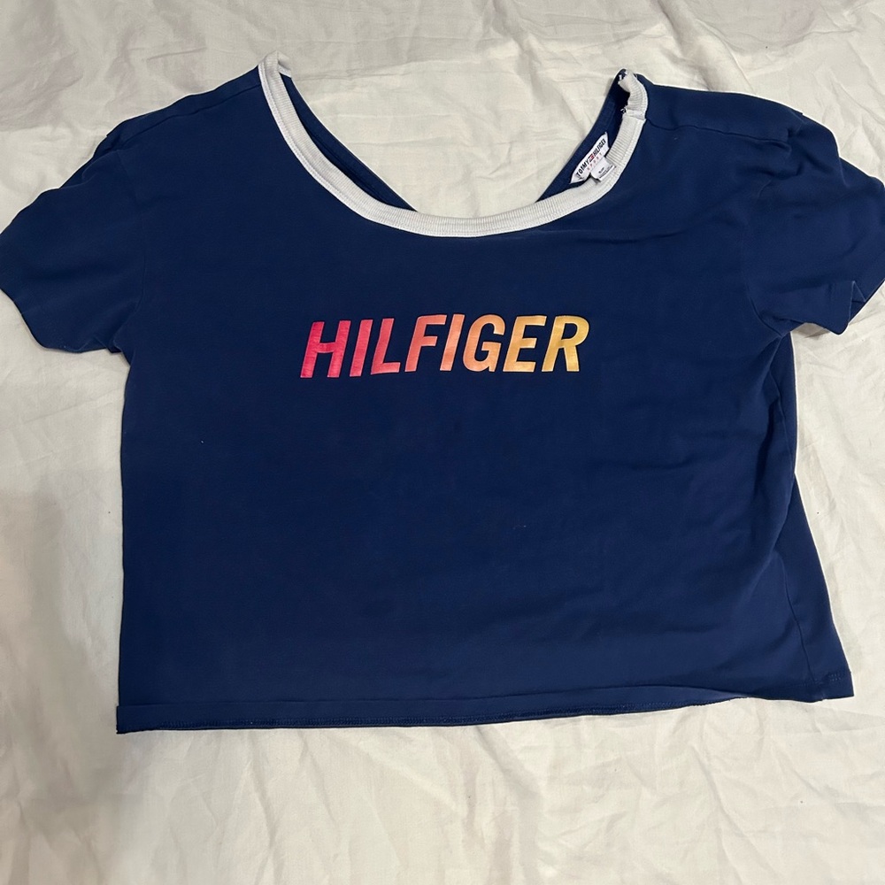 Tommy Hilfiger sport women’s crop top y2k label